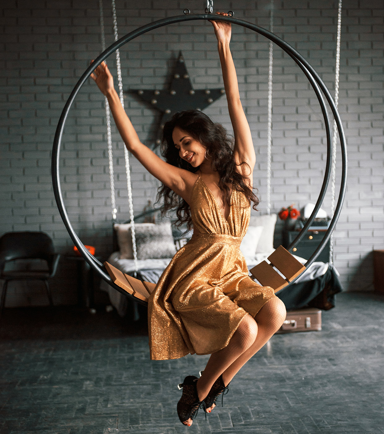 Model on a Swing